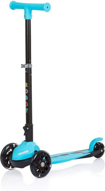 Chipolino Kinderroller Robby mit 3 LED-Rädern höhenverstellbar klappbar blau ab 3 Jahren - Bild 1