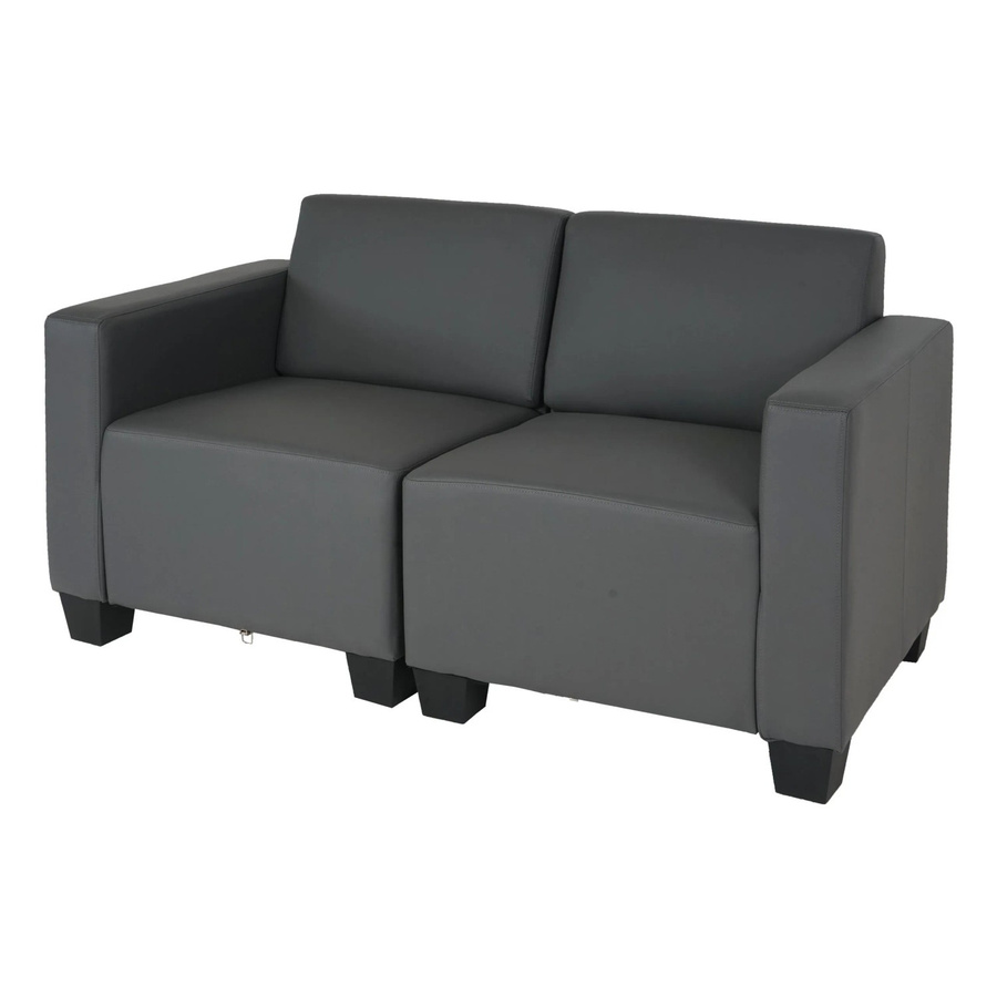 MCW Moncalieri Modular 2-Sitzer Sofa in Dunkelgrau aus Kunstleder - Bild 2