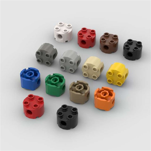 JIAJIALE Runde 2x2 Bausteine, Nachfüllpack, 10-teiliges Set - Bild 1