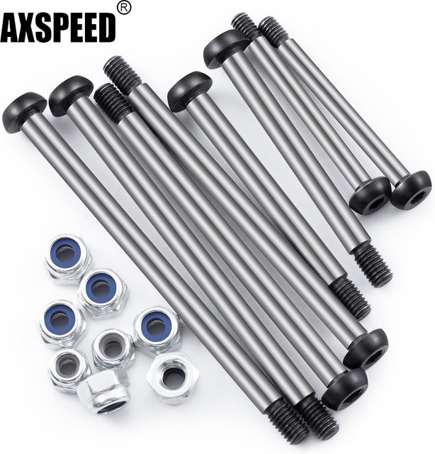 AXSPEED Stahl Scharnier-pin Kit, 8-teiliges Set, Metall, Grau - Bild 1