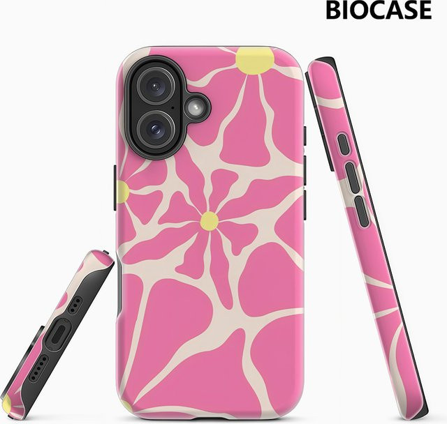 Potdemiel Pop Flower Handyhülle für iPhone 17 16 15 14 13 Pro Max Plus, magnetisch, robust, pink - Bild 1