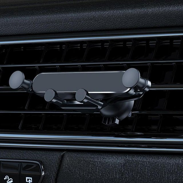 360 Grad drehbare Universal-Handyhalterung für Lüftungsschlitze im Auto in Schwarz - Bild 1