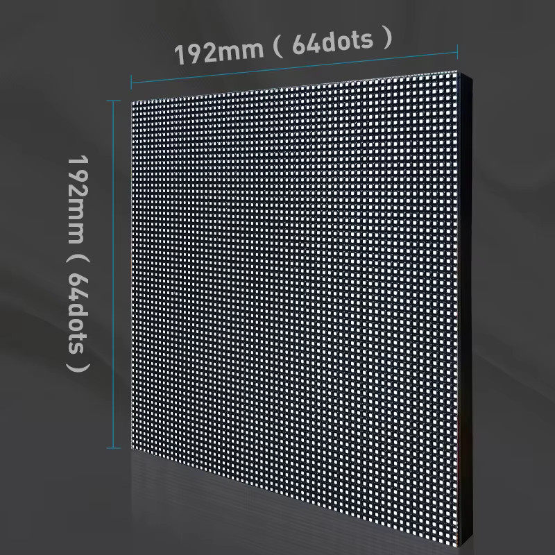 SAGE LU MEI P3 LED Screen Panel Modul Outdoor 3in1 SMD RGB Vollfarbe Multicolor Schwarz B: 19,2 cm, H: 19,2 cm, 64 x 64 Pixel, 1/16 Scan - Bild 4