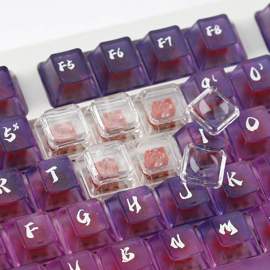 YMDK XDA-Profil Transparente Tastenkappen im Doppelschicht-Design für MX Mechanische Tastaturen - Bild 2