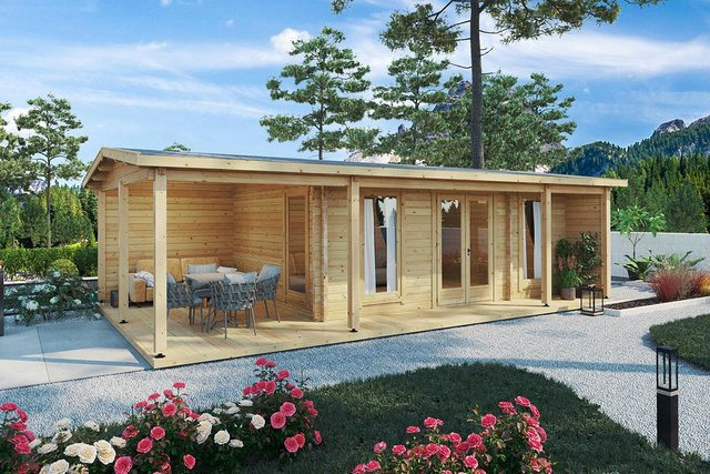 Gartenhaus Hansa Studio XXL mit Terrasse und Veranda B/T: 9 x 5 m - Bild 1