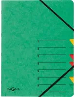 PAGNA Ordnungsmappe EASY mit 7 Fächern für A4, grün und mehrfarbig - Bild 1