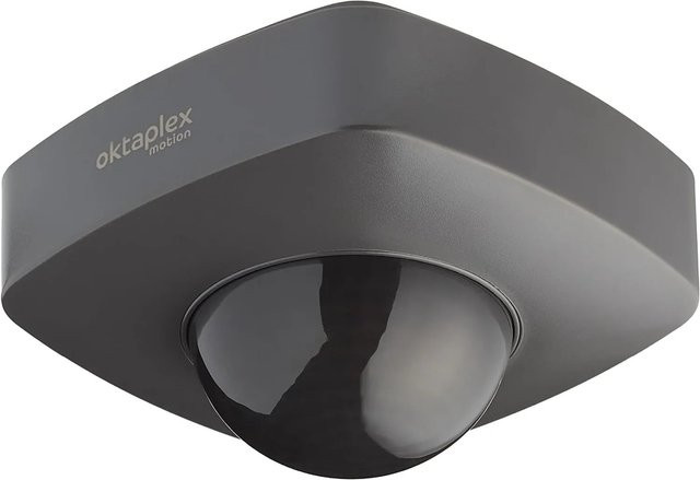 Oktaplex Tim 360° Präsenzmelder Außen Anthrazit Bewegungsmelder IP65 230V - Bild 1