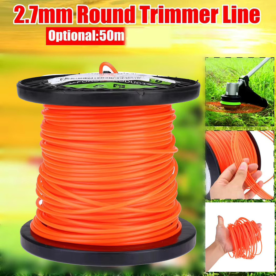 Stihl Rasentrimmer Zubehör: Orangefarbene Trimmer Schnur 2,7 mm für elektrische Rasenmäher und Gartengeräte - Bild 3