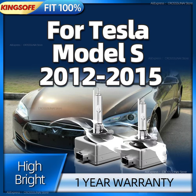 KINGSOFE HID Xenon Scheinwerfer Ersatzlampe D3S 35W für Tesla Modell S, 6000K Weiß, 3800Lm - Bild 1
