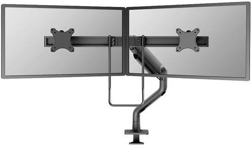 Neomounts Monitor-Tischhalterung DS75S-950BL2 für 2 Displays von 43,2 cm bis 68,6 cm, Schwarz, VESA 75x75 mm, neigbar, rotierbar und schwenkbar - Bild 1