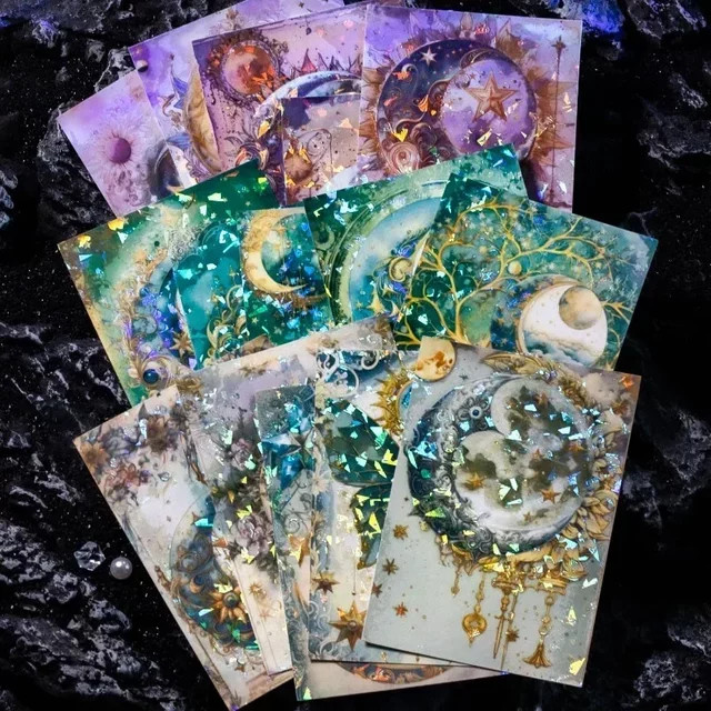 Universum Handbuch Dekoration Basispaket mit 5 Blättern und Aufklebern im Interstellar Mystery Design, B: 17 cm, H: 11 cm - Bild 1