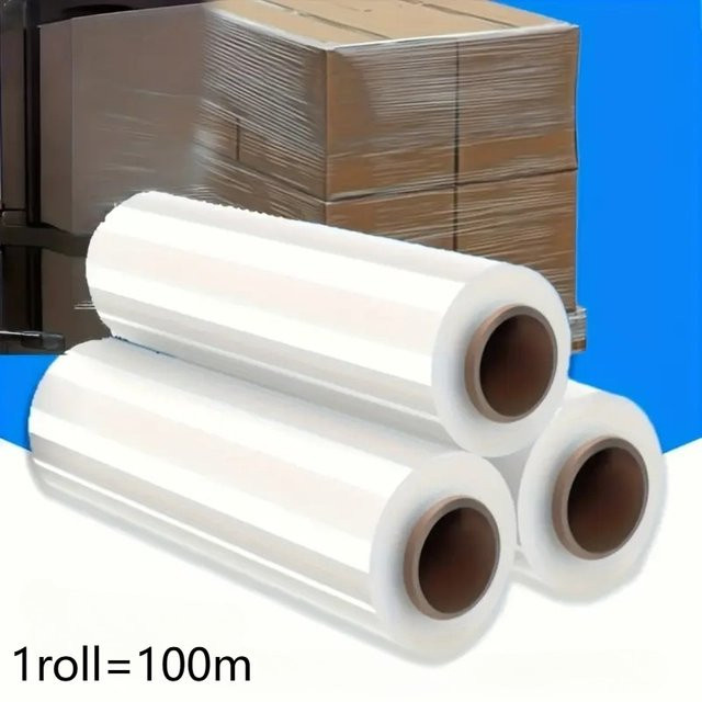 Transparente PE-Stretchfolienrolle für Verpackung und Umzug - Bild 1
