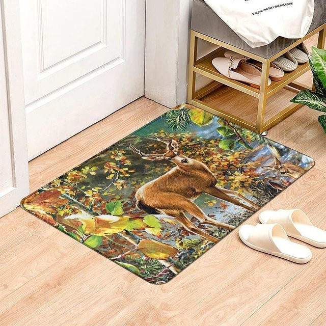 Rutschfeste Fußmatte von Lodestar mit Tierdesign aus Polyester, Mehrfarbig, B/B: 30 x 50 cm - Bild 1