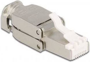 Delock RJ45 Stecker Cat.6A STP werkzeugfrei in Silber - Bild 1