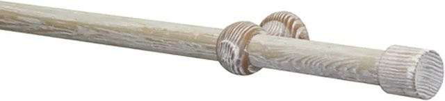 Gardinia Gardinenstangen-Set Shorty Eiche Castell Gekälkt Braun Ø 2,5 cm, Länge: 200 cm - Bild 1