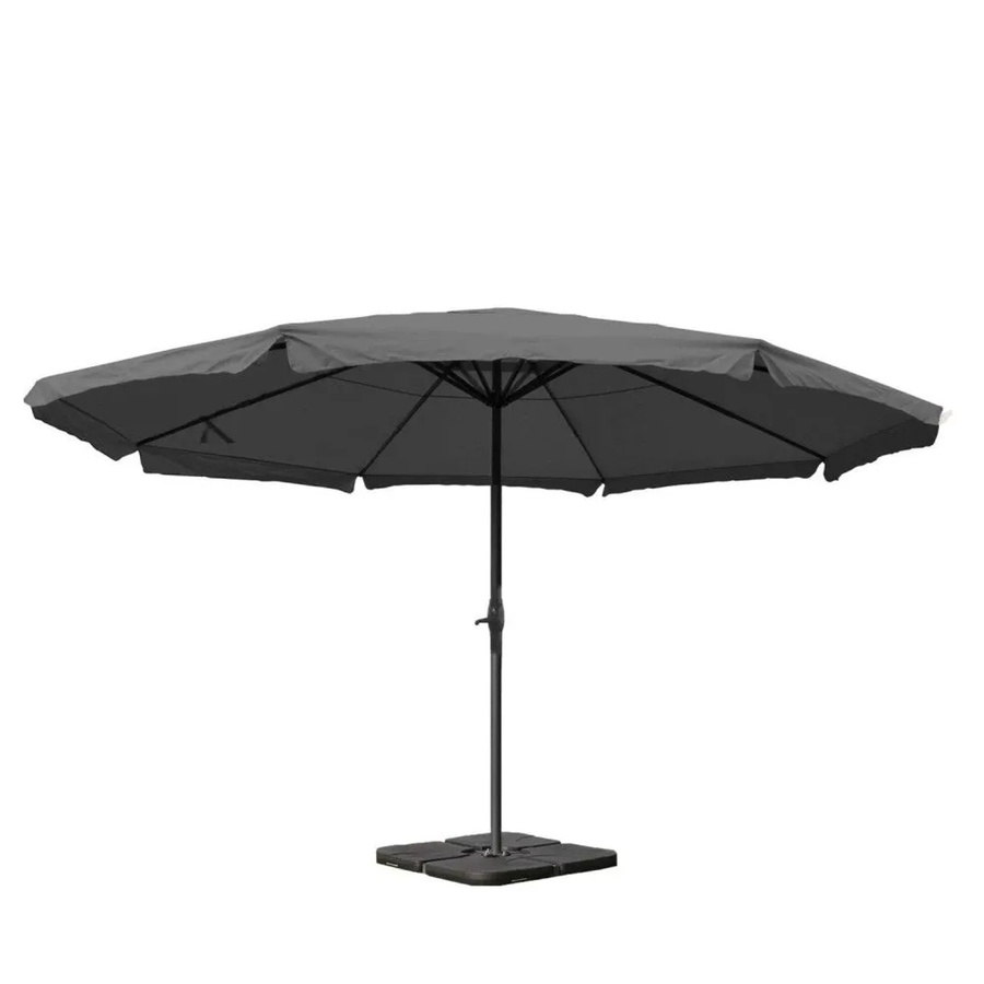 MCW Sonnenschirm Carpi Pro Gastronomie Marktschirm mit Volant in Anthrazit Ø 5m aus Polyester und Alu inklusive Ständer - Bild 3