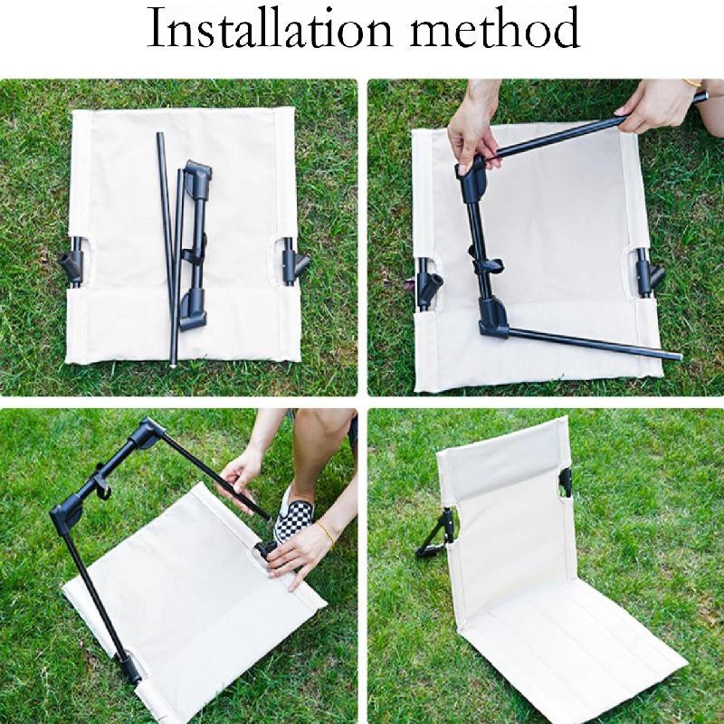 Binchi Outdoor Product Klappbarer Campingstuhl aus Aluminiumlegierung mit Kissen in Grün, Schwarz, Beige oder Braun - Bild 2
