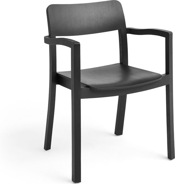 HAY Pastis Armlehnstuhl aus lackiertem Massivholz in Schwarz - Bild 1