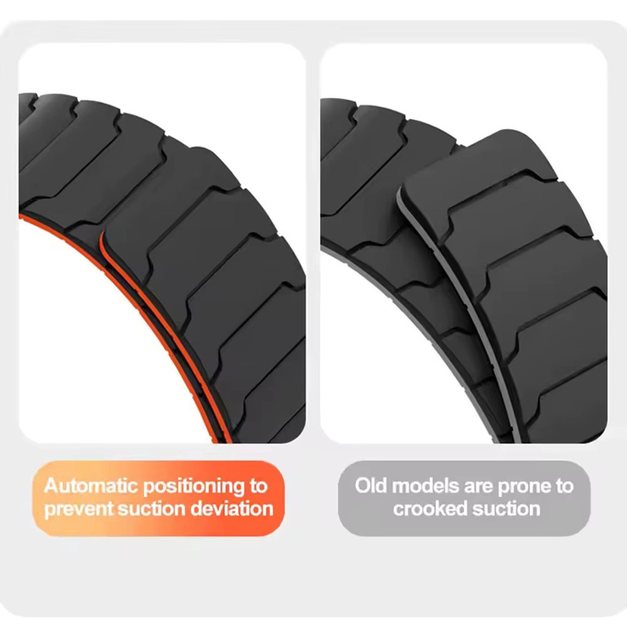 Zeblaze Uhrenarmband Silikon, Magnetschlaufen, 22 mm, Schwarz, Unisex - Bild 6