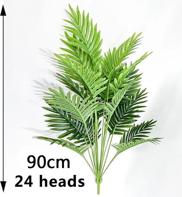 Nexstep Künstliche Palme in Grün mit Monstera-Blättern aus Kunststoff, Höhe: 120 cm - Bild 1