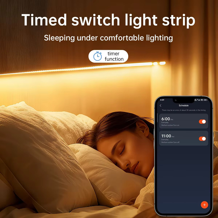 Tuya Smart COB Neon LED-Lichtstreifen in Weiß, selbstklebend und zuschneidbar, mit Silikonschlauch und Sprachsteuerung für Alexa und Google Home - Bild 4