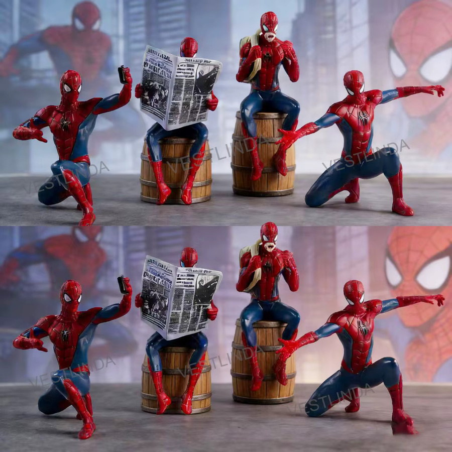 BEAST KINGDOM Spiderman Superhelden-Mini-Figuren, Action-Sammlerstück Statue, 7-9 cm - Bild 2