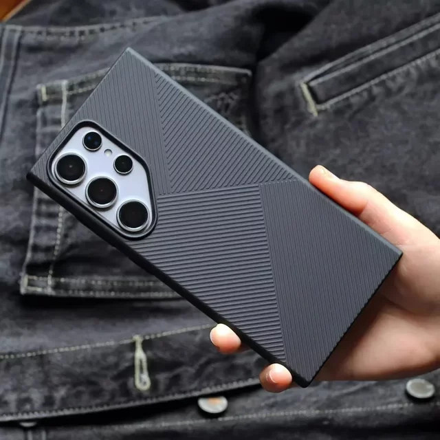 Transparente Schutzhülle mit geometrischem Muster für Samsung Galaxy S26 Ultra, S25 Plus und S24, ultradünne Stoßfeste Hülle mit angenehmem Hautgefühl - Bild 1