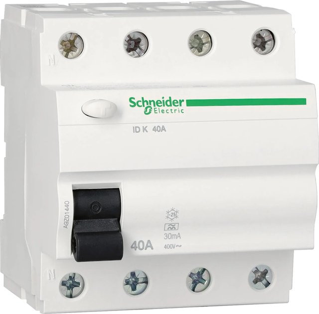 Schneider Electric Fehlerstromschutzschalter RCD 4-polig 40 A in Weiß - Bild 1