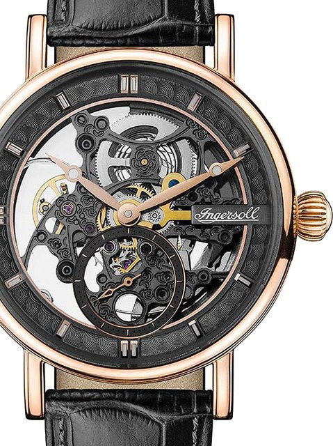 Ingersoll Automatik Herrenuhr, Edelstahl, Leder, 40 mm, 5 ATM - Bild 1