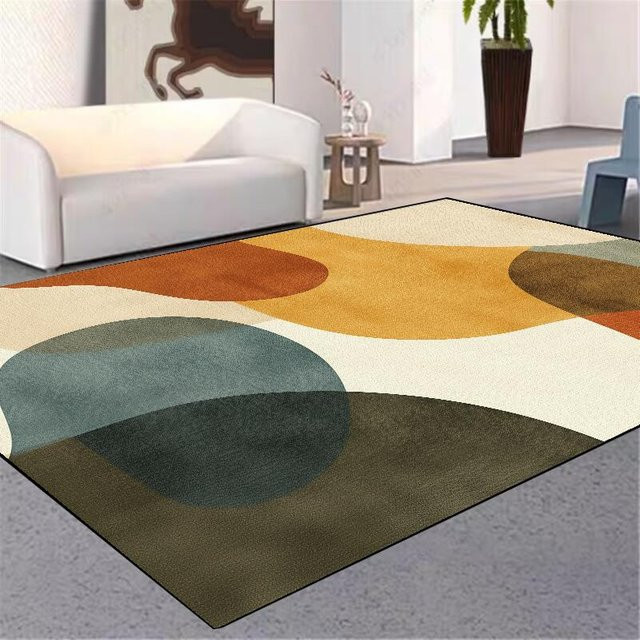Moderner geometrischer Teppich von Wucifang Jewelry, weicher Bereichsteppich für Wohnzimmer und Schlafzimmer, mehrfarbig, B/T: 60 x 90 cm - Bild 1