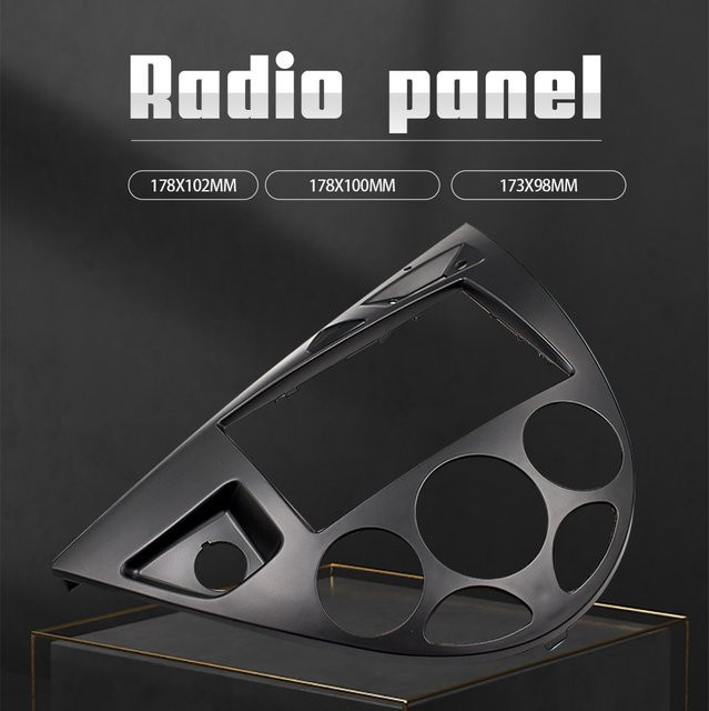 Auto 7-Zoll-Radiorahmen Stereo-Montagesatz für Ford Focus und Fiesta, 2 Din Dual Panel für Android Displays, Schwarz - Bild 1
