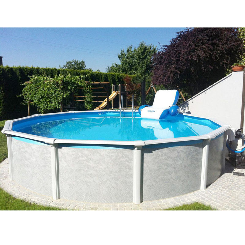 Steinbach Stahlwand Swimming Pool Set Grande rund mit Zubehörset M und Wärmepumpe, Durchmesser: 549 cm, Höhe: 135 cm - Bild 2