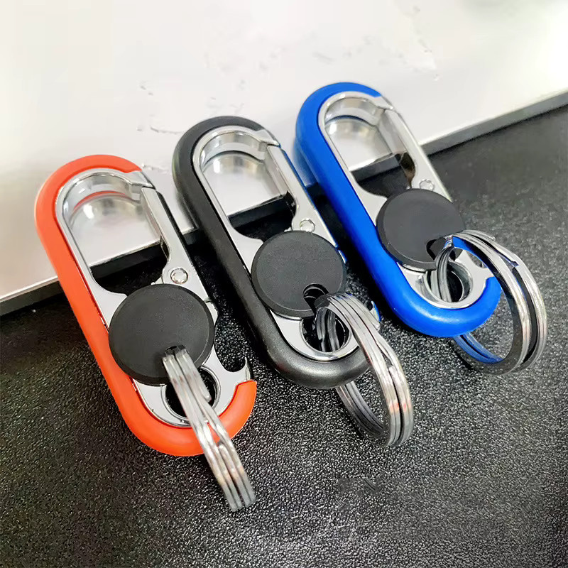 Schlüsselbund Haken, Karabiner, Doppelring, Bierflaschenöffner, Herren - Bild 2