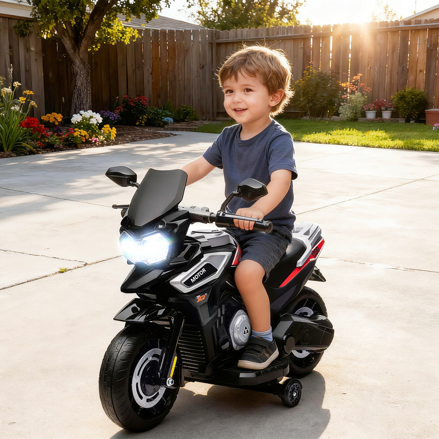 Aosom Elektro Motorrad Kinder, Schwarz, ab 1,5 Jahre - Bild 2