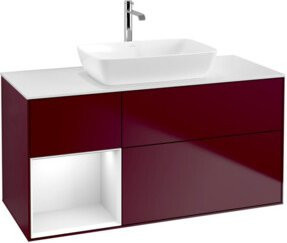 V&B Waschtischunterschrank Finion mit Wandbeleuchtung in Weiß, B/T/H: 120 x 50,1 x 50,1 cm - Bild 1