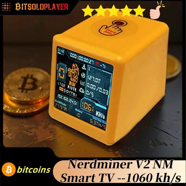 NMMiner NM TV Smart TV Nerdminer v2 ESP32 BTC Solo Lottery Miner und Desktop-Uhr in Pink - Bild 1