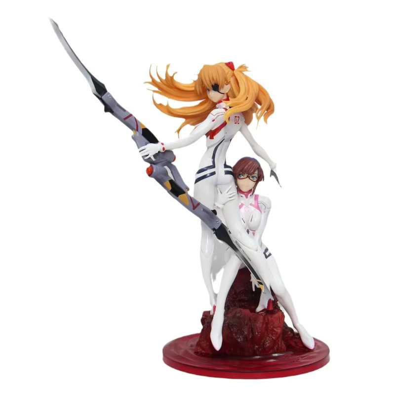 Bandai Eva Asuka Mari Makinami Actionfigur Anime Bishoujo Modell Multicolor, Höhe: 27 cm - Bild 5