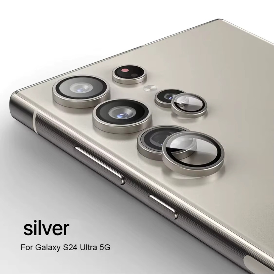 Kameraring und Displayschutzfolie für Samsung Galaxy S25 S24 Plus S23 in Silber - Bild 2