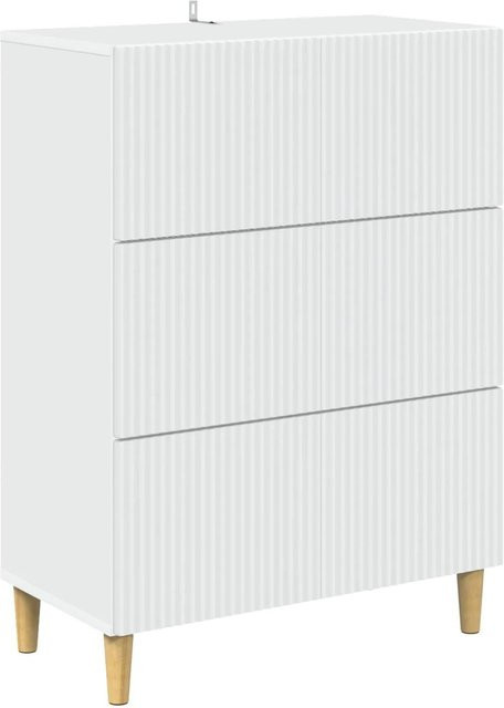 vidaXL Schubladenschrank Weiß aus Holzwerkstoff im Vintage-Design, B/T/H: 66 x 34,5 x 90 cm - Bild 1