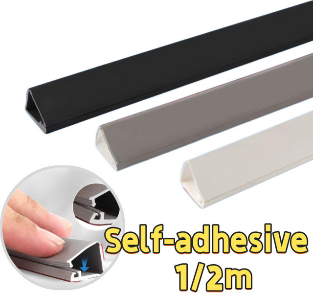 Bodenkabelschutz aus PVC in Grau, 0,5 m Kabelabdeckung für Büro und Zuhause - Bild 1