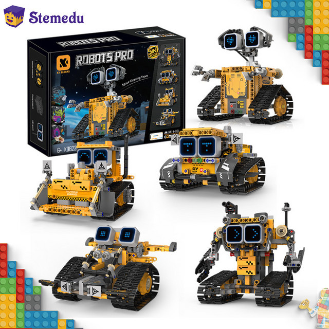 stemedu 5-in-1 Programmierbarer Ferngesteuerter Auto-Roboter, Bausteine-Set, ab 6 Jahren - Bild 1