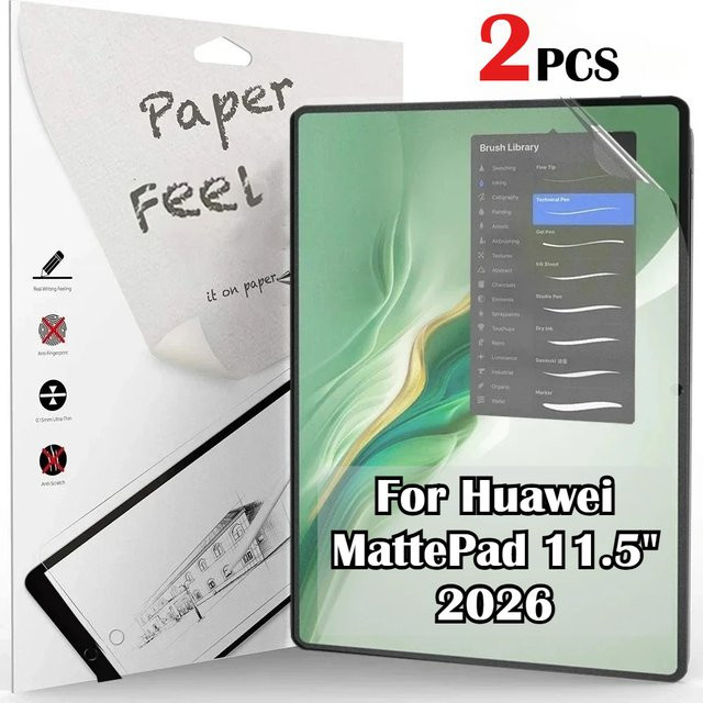 2 Stück Mattierte Schutzfolien mit Papiergefühl für Huawei MatePad 11.5 S, Transparent - Bild 1