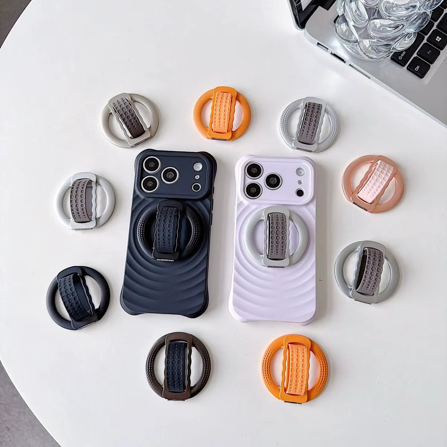 ZHANGKEJIA Magnetischer 360 Grad Metall-Silikon-Ring als universeller Telefonhalter für MagSafe, multifunktionaler Desktop-Ständer für iPhone, Samsung und Xiaomi in Gold - Bild 3