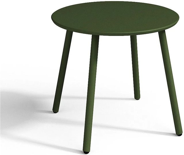 Vente-unique Gartenbeistelltisch Mirmande aus Metall in Khaki, Höhe: 50 cm - Bild 1