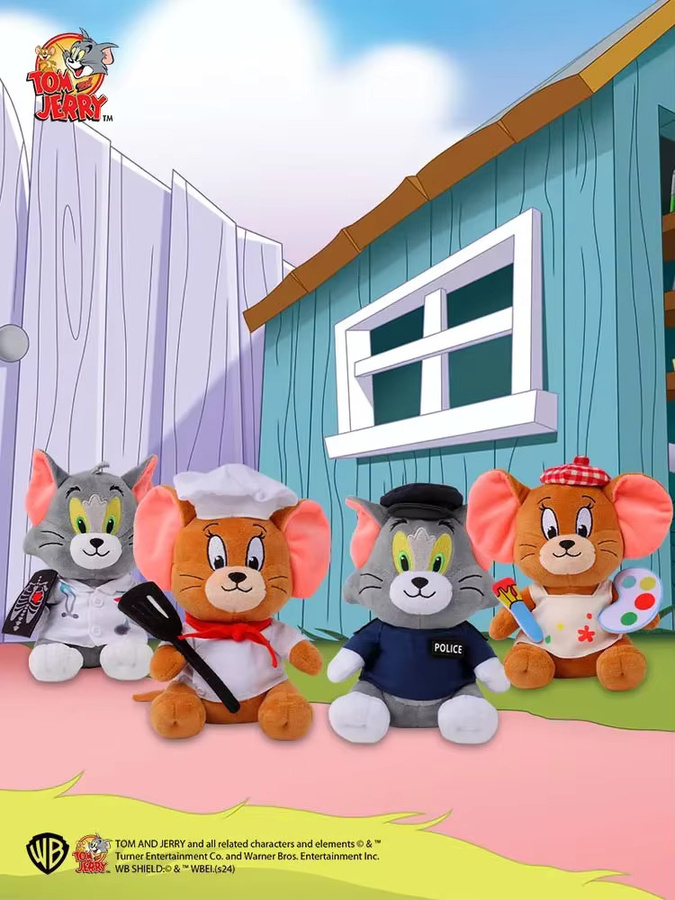 HUGKIS Tom und Jerry Plüschtiere Berufsserie, Stofftier, 20cm - Bild 6
