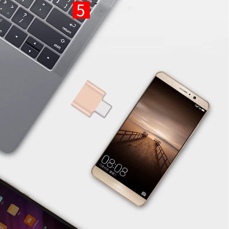 AILEHKUO USB auf Typ-C Adapter Set, USB 3.0 Männlich auf USB-C Weiblich OTG Adapter für Mobiltelefone und Tablets, Farbe: Weiß - Bild 3
