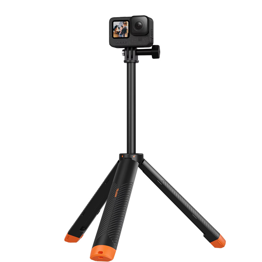 TELESIN 4-in-1 Selfie-Stick mit schwimmendem Handgriff und Stativ, wasserdichtes ausziehbares Selfie-Monopod in Schwarz für GoPro, DJI OSMO Action und Insta360 - Bild 6