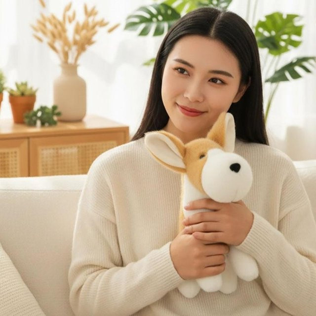 Yiran Health & Beauty Niedlicher Stehender Welpen Hund Puppe Plüschtier, 20cm - Bild 1