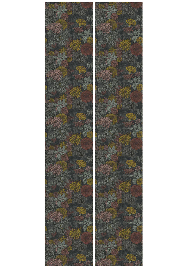 KEK Amsterdam Wandtapete Rieder 4 FR-017 mit floralem Art Nouveau Design in Grün, Gelb und Beige, Höhe: 280 cm, Breite: 50 cm - Bild 2