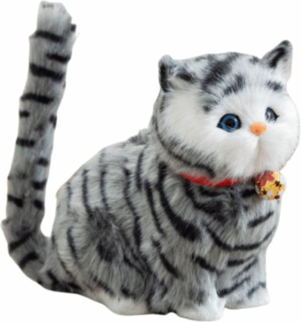 Topmix Simulations-Katze, Stofftier, mit Geräusch, grau, ab 6 Jahren - Bild 1